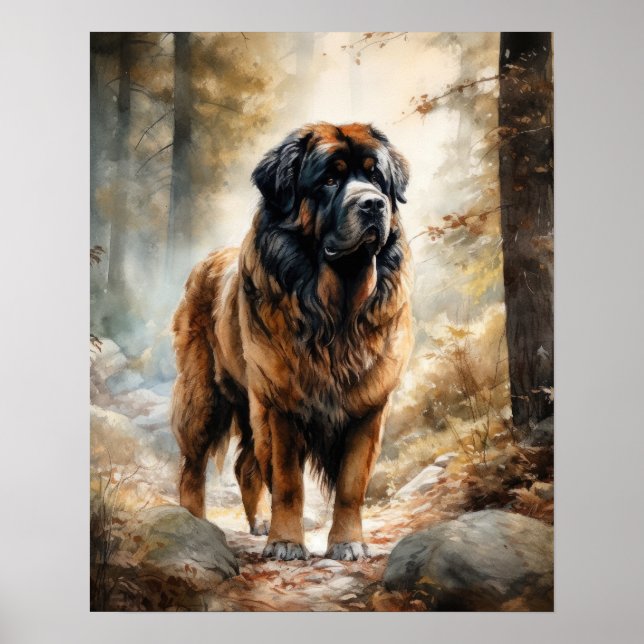 Poster d'impression de l'art du chien tibétain Mas (Devant)
