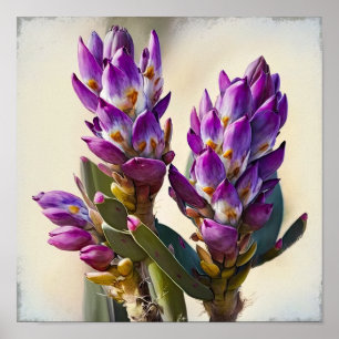 Poster d'impression de l'art floral de Courcuma vi