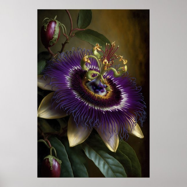 Poster d'impression de l'art floral de la passion  (Devant)