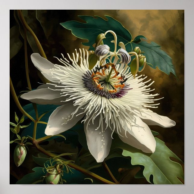 Poster d'impression de l'art floral de la passion  (Devant)