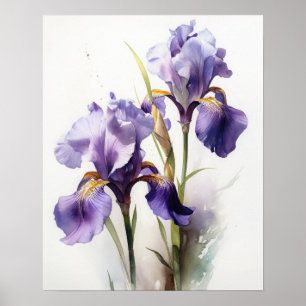 Poster d'impression de l'art Iris violet