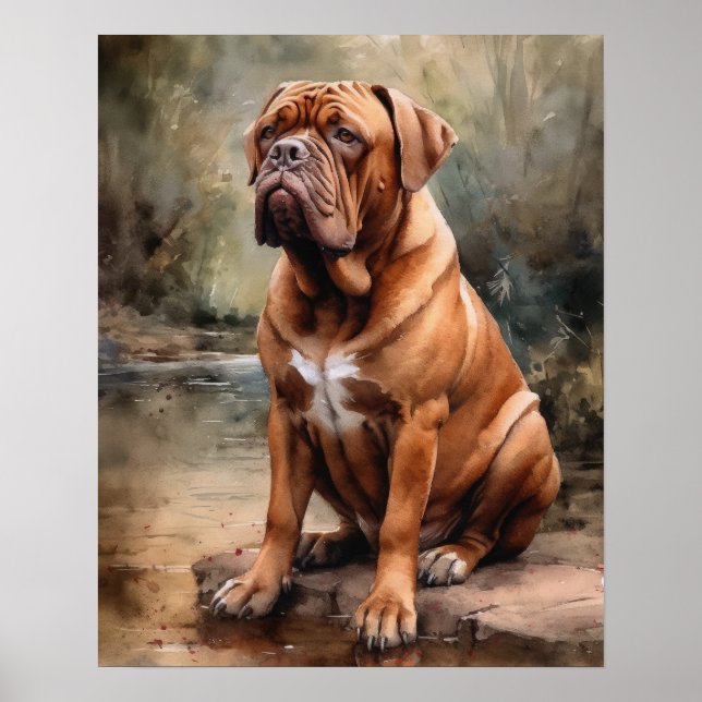 Poster d'impression de l'Art Mastiff Dog (Devant)