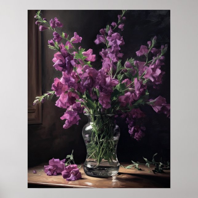 Poster d'impression de l'art mauve Snapdragon (Devant)