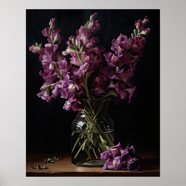 Poster d'impression de l'art mauve Snapdragon (Devant)