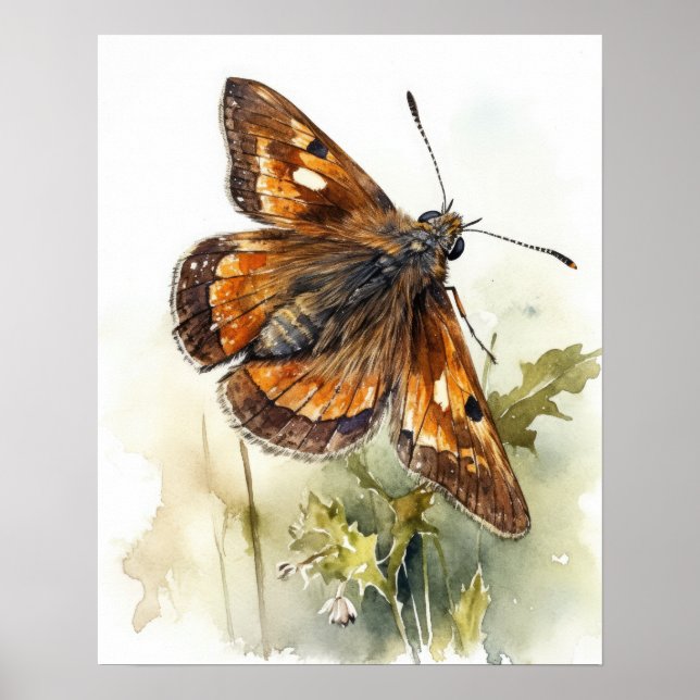 Poster d'impression de l'art papillon de skipper (Devant)