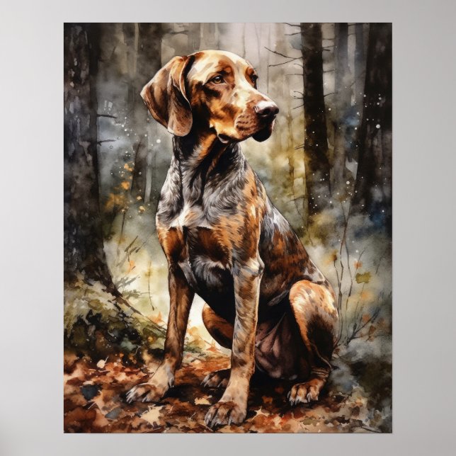 Poster d'impression de l'art Plott Hound Dog (Devant)