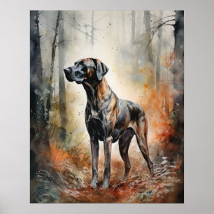 Poster d'impression de l'art Plott Hound Dog