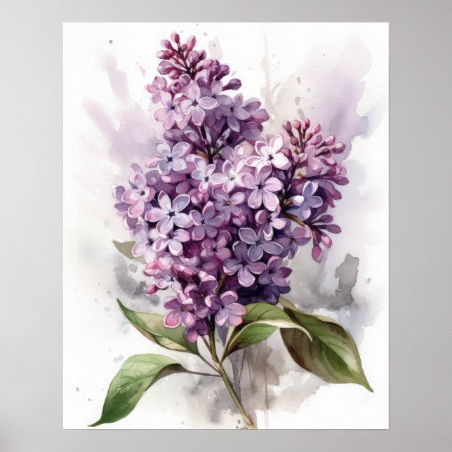 Poster d'impression de l'art violet Lilac (Devant)
