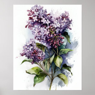Poster d'impression de l'art violet Lilac