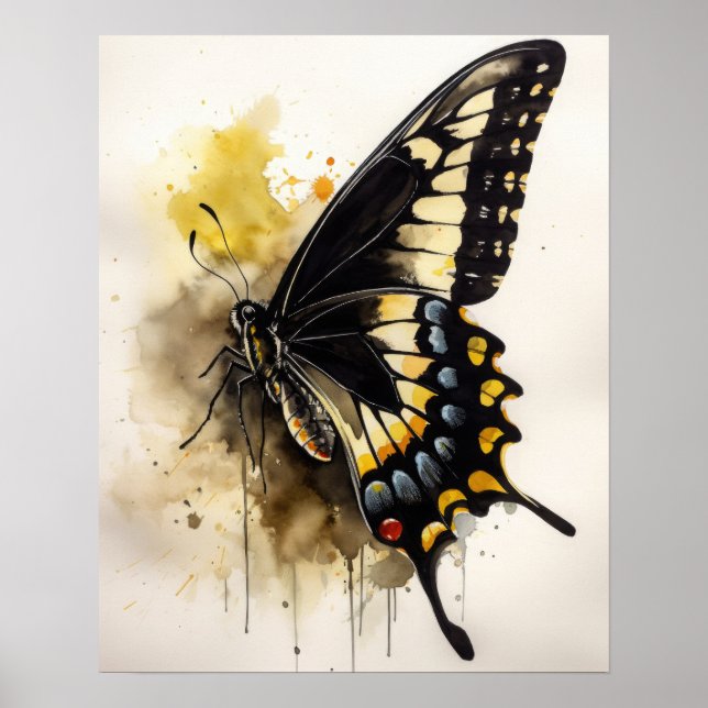 Poster d'impression de papillon Géant Swallowtail (Devant)
