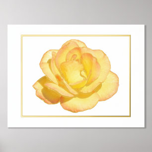 Poster d'impression de rose jaune Accent