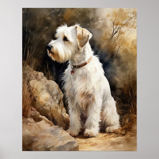 Poster d'impression de Sealyham Terrier Dog Art (Devant)
