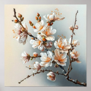 Poster d'impression des fleurs d'amande