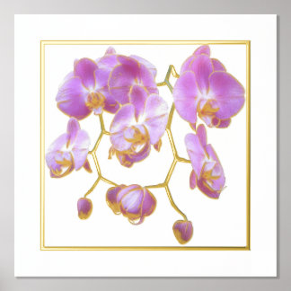Poster d'impression des orchidées de lavande