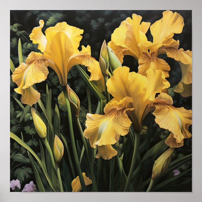 Poster d'impression d'images de fleurs irlandaises (Devant)