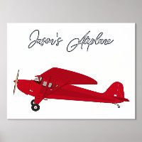 Poster d'impression du texte de l'avion vintage