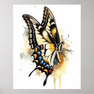 Poster d'impression d'un papillon Tiger Swallowtai