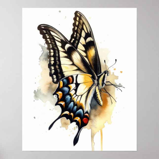 Poster d'impression d'un papillon Tiger Swallowtai (Devant)