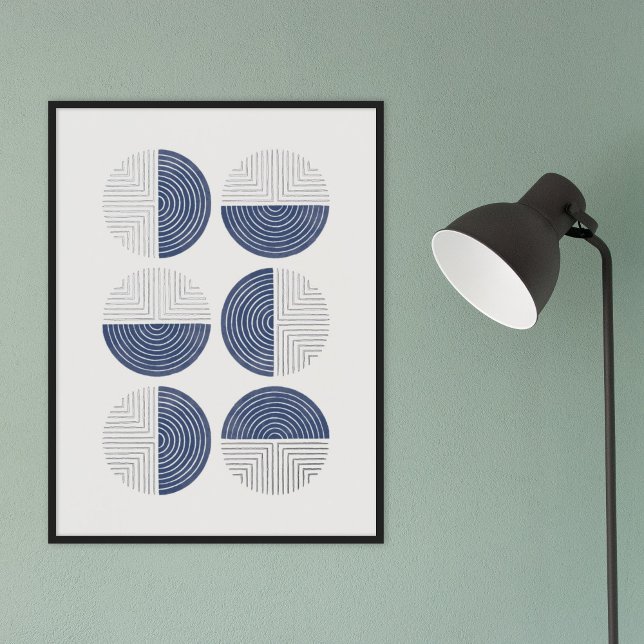 Poster d'impression Foil Blue Circle (Créateur téléchargé)