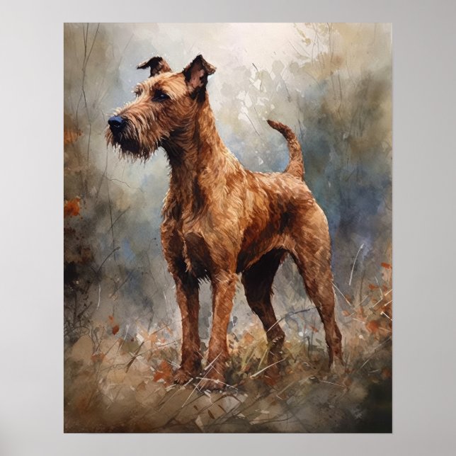 Poster d'impression irlandais Terrier Dog Art (Devant)