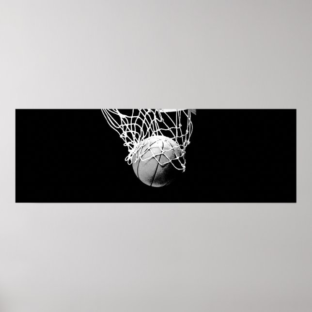 Poster d'impression Panoramique de basket-ball (Devant)