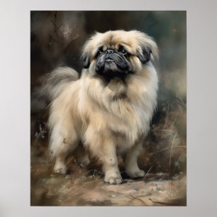 Poster d'impression Pekingese Dog Art