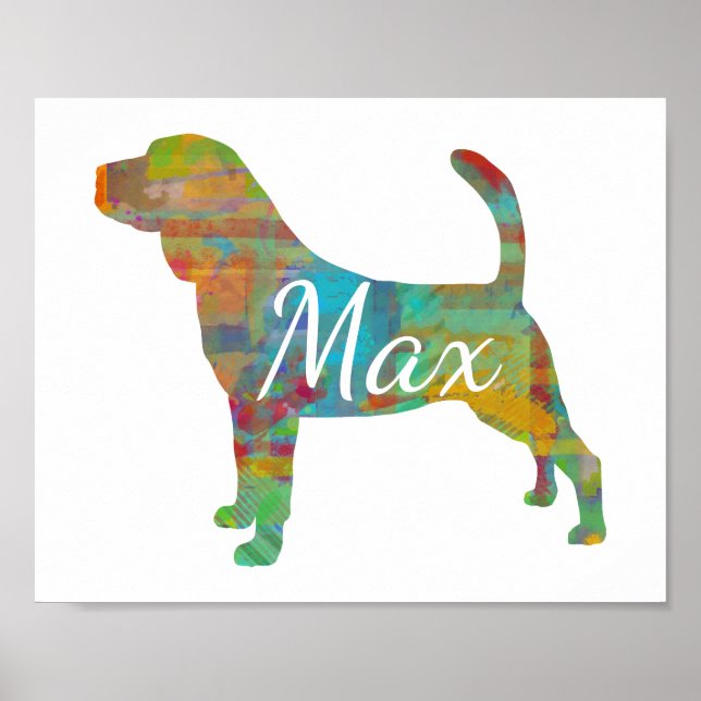 Poster d'impression personnalisé Bloodhound Art (Devant)