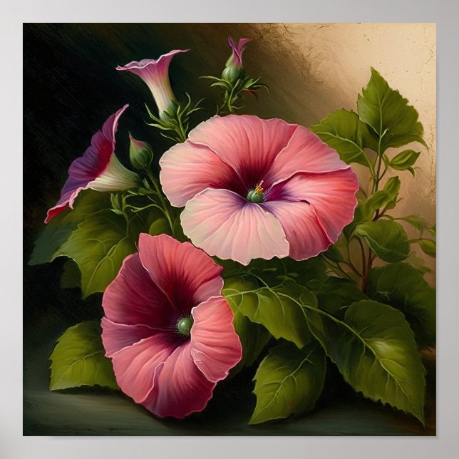 Poster d'impression Pink Petunias (Devant)