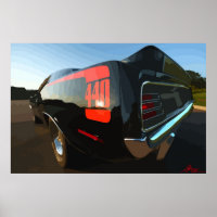 Poster d'impression Plymouth 'Cuda 440 Art 1970 (V