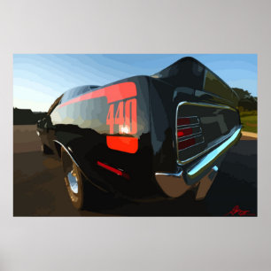 Poster d'impression Plymouth 'Cuda 440 Art 1970 (V