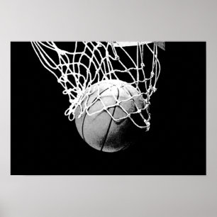 Poster d'impression Pop Art Basketball Ball & Net