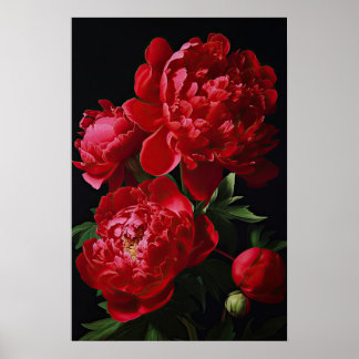 Poster d'impression Red Peonies