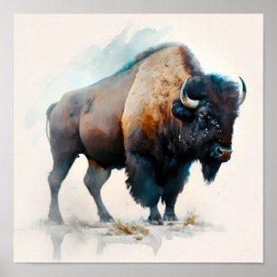 Poster d'impression Western Buffalo Art