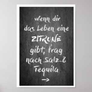 Poster DIN A4 "Zitrone - Tequila"