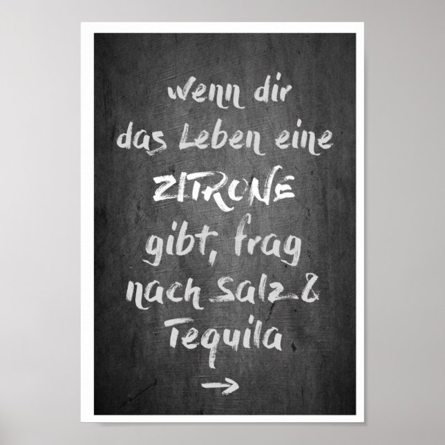 Poster DIN A4 "Zitrone - Tequila" (Devant)