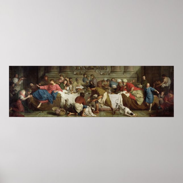 Poster Dîner à la Maison de Simon, 1737 (Devant)