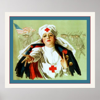 Poster d'infirmière vintage ~ Première Guerre mond
