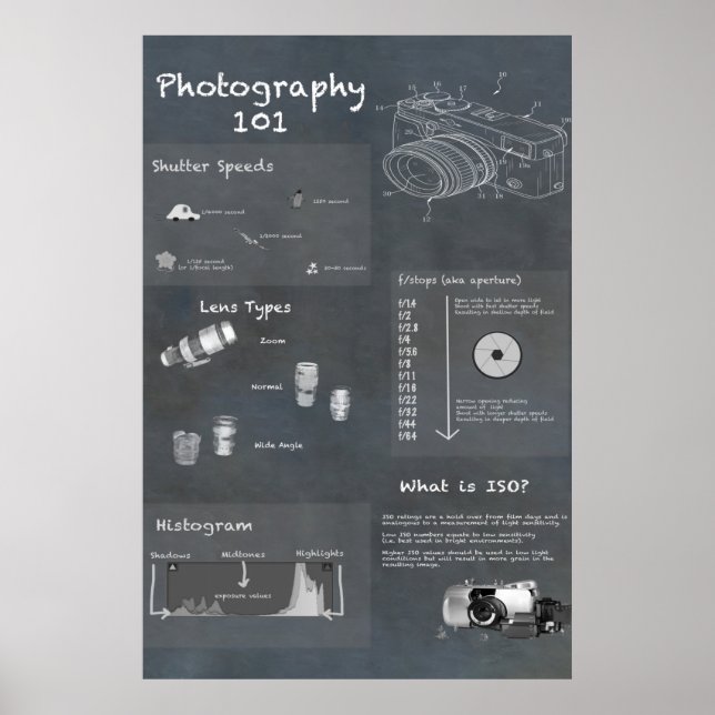 Poster d'infographie de la photographie (Devant)