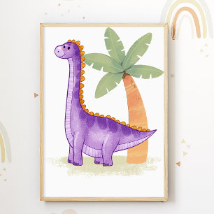 Poster Dino Nursery Dinosaures Salle Enfants Impri