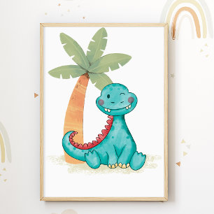 Poster Dino Nursery Dinosaures Salle Enfants Impri
