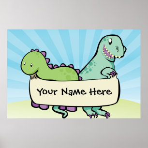 Poster Dino personnalisé