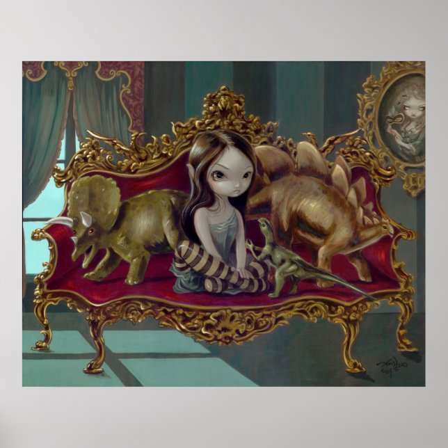 Poster Dinosaur Amis I lowbrow gothique imaginaire Imprim (Devant)