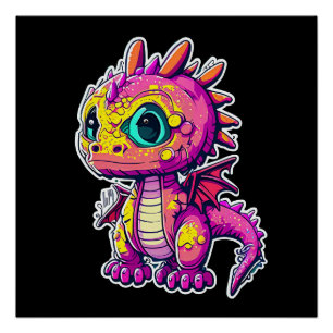 Poster Dinosaure bébé adorable Jurassic Joy