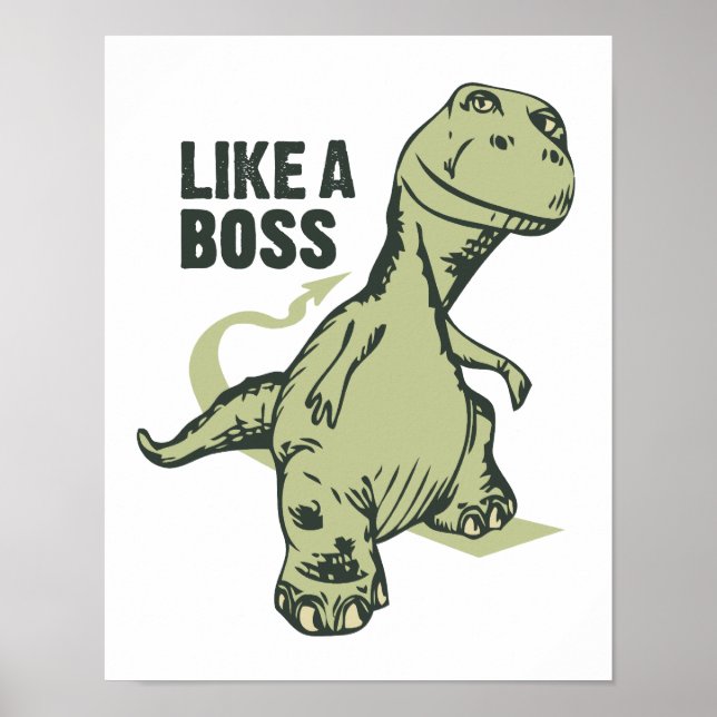 Poster Dinosaure comme un patron graphique (Devant)