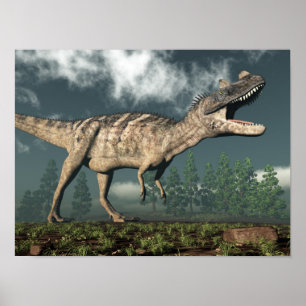 Poster Dinosaure de Ceratosaurus - rendu 3D