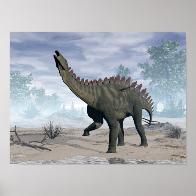Poster Dinosaure Miragaia - rendu 3D (Devant)