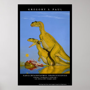Poster Dinosaure Yangchuanosaurus Greg Paul