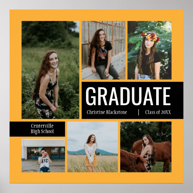 Poster d'inscription pour la 6e année photo Jaune  (Devant)