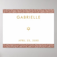 Poster d'inscription pour Rose Bat mitzvah rose Pa