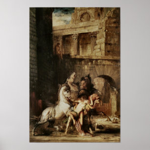 Poster Diomedes a dévoré par ses chevaux